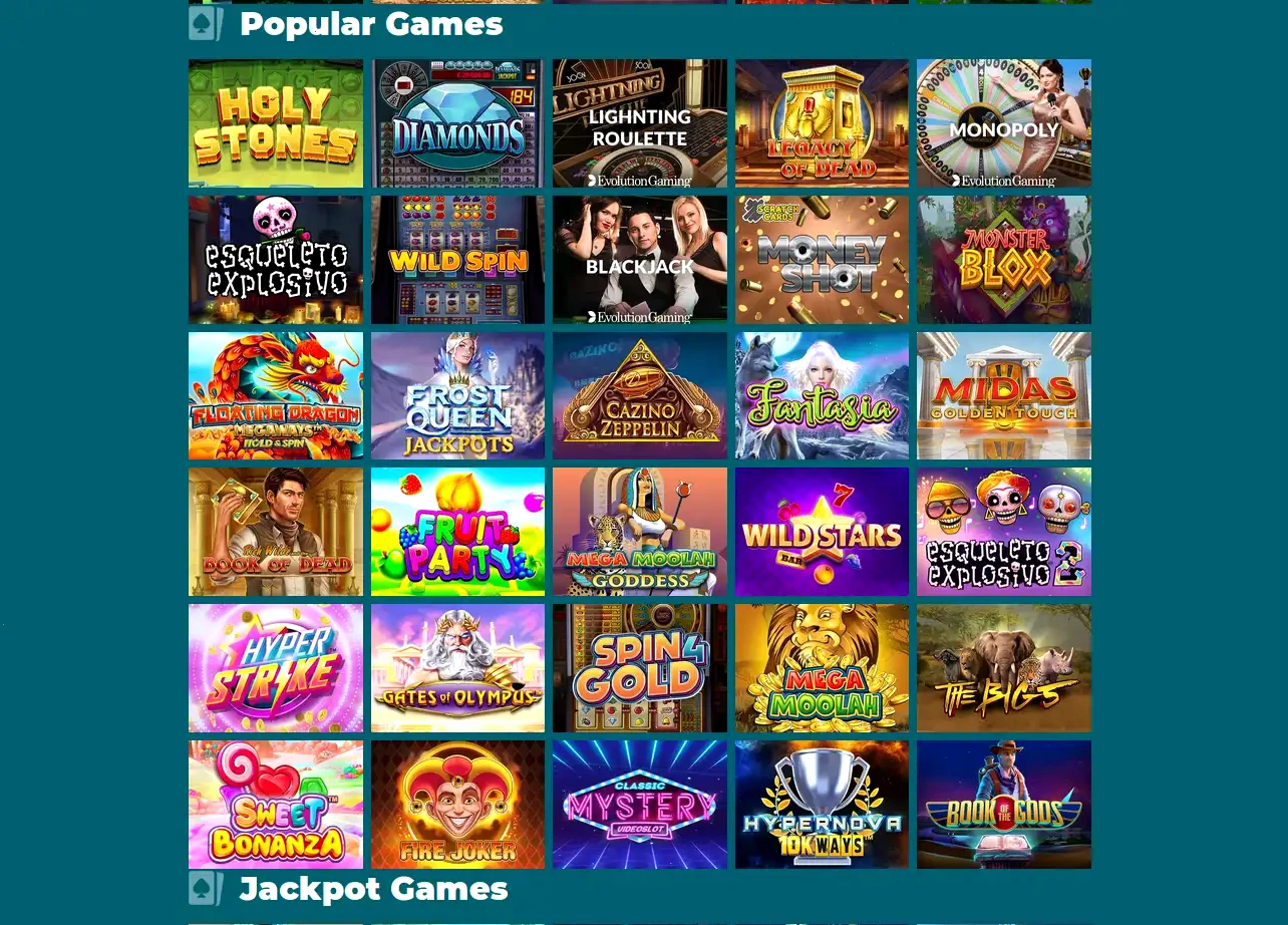 Lucky Legends casino promotions overview showing bonus details and free spins offer